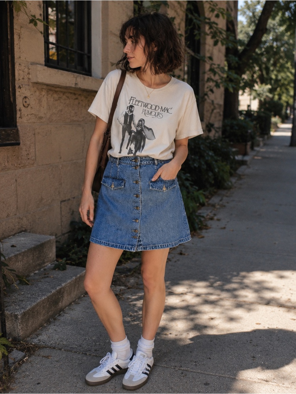 VTG 90s Eddie Bauer Denim Mini Skirt Button Front Indie Soft Grunge Y2K Casual